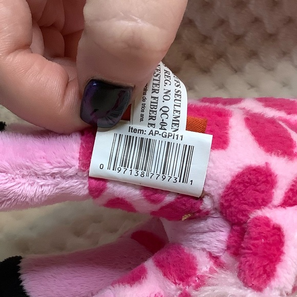 Adventure Planet Pink Plush Giraffe Stuffed Animal Toy Wired Legs - Picture 12 of 13